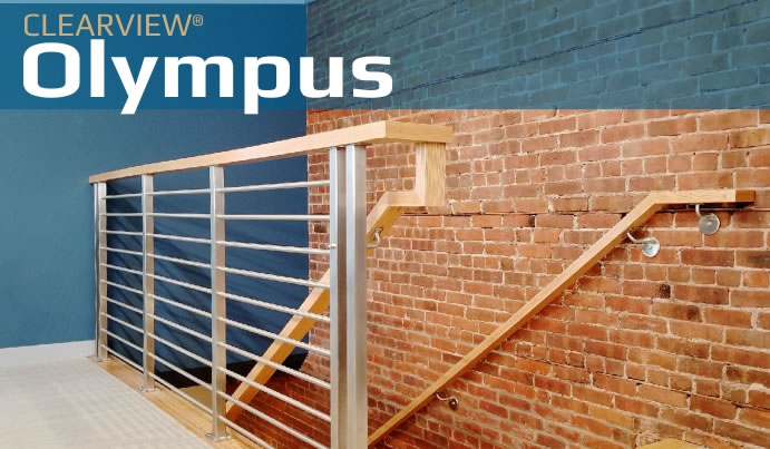olympus horizontal stair railing system