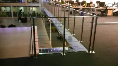 AGS Stainless supplied this California cable rail system to an office. The commercial railing system in Cotati looks modern and smart.