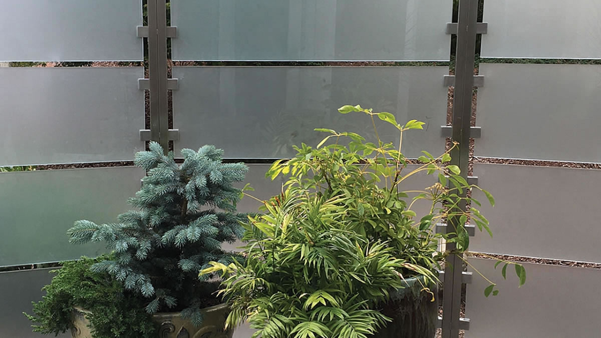 Exterior Glass Panel Privacy Fence AGS Stainless
