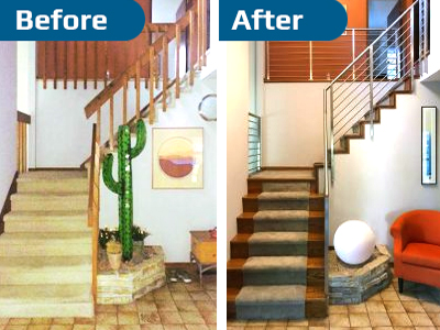 Olympus Railing System Before and After.