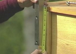 Measure 8 inches below the deck.