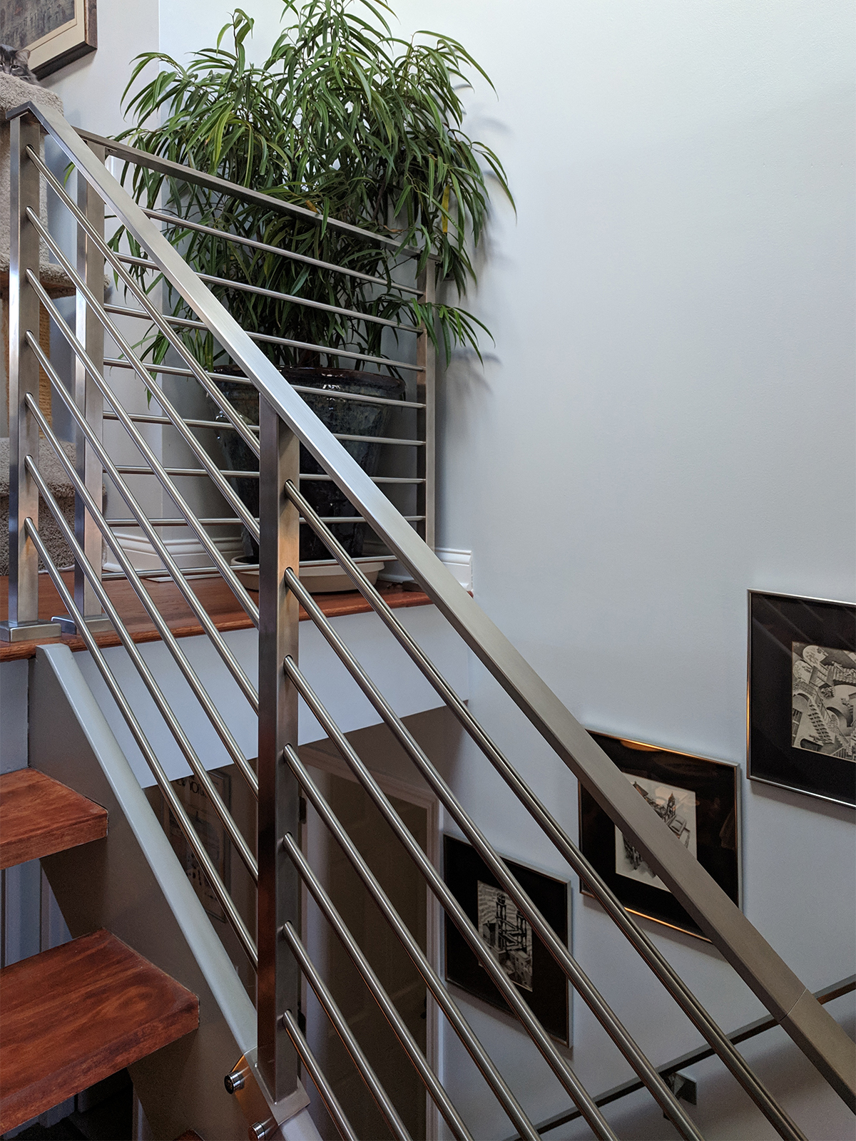 Review image, after AGS Stainless stair rail installation.