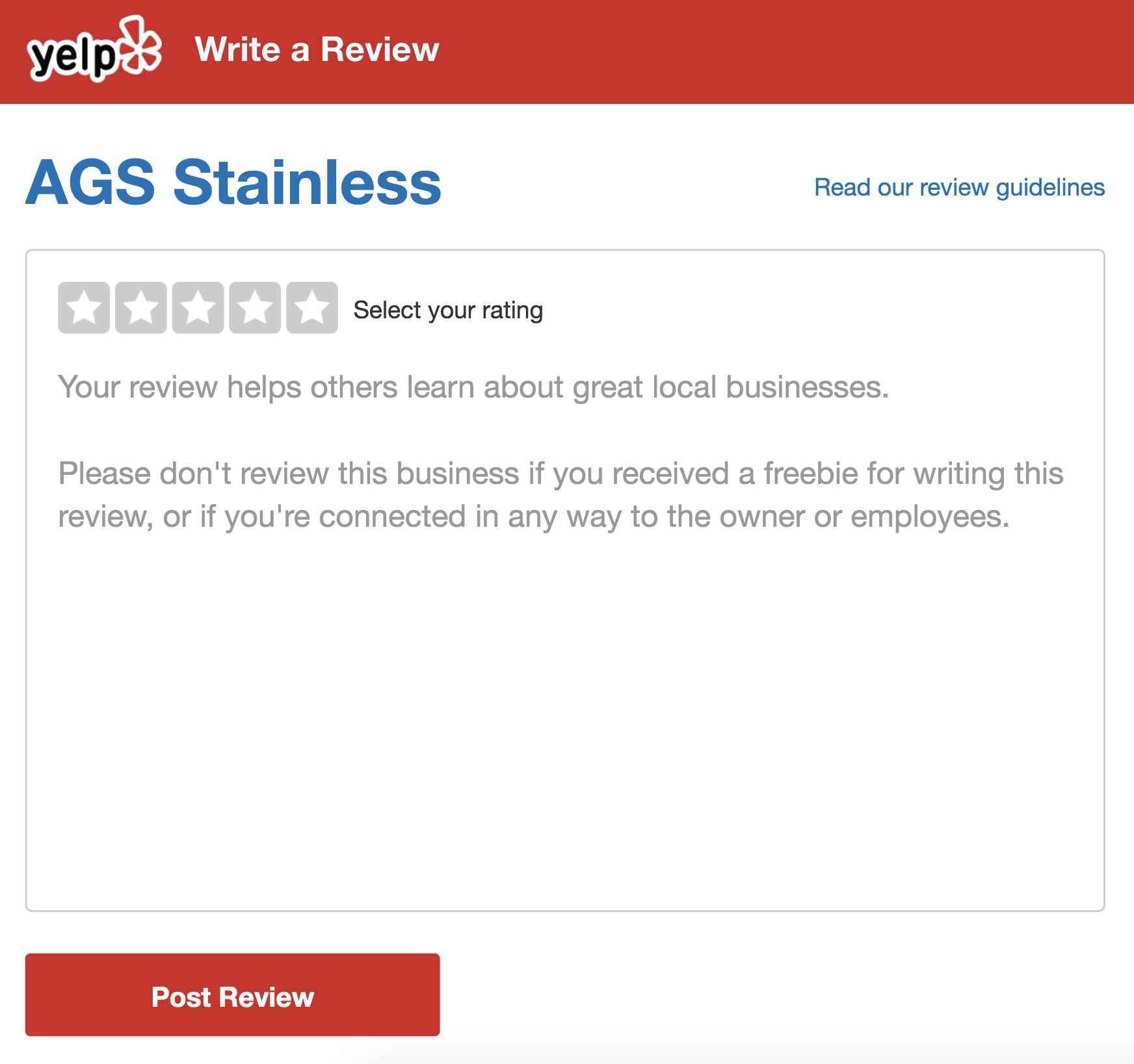 3 Easy Steps to Review AGS Stainless on Yelp