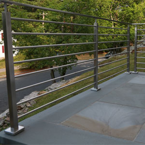 Horizontal Bar Patio Rail by AGS Stainless