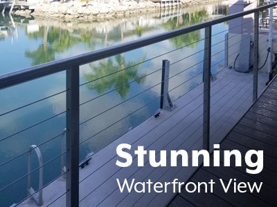 Rainier Railing System Image of Stunning Waterfront View