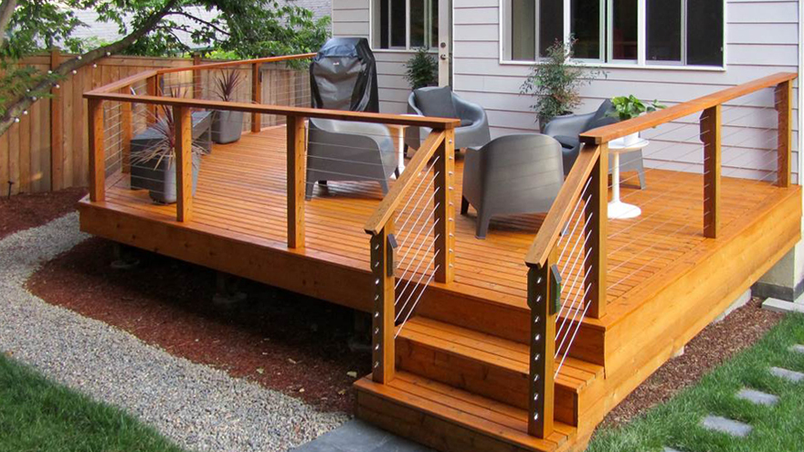 Wire Balustrade Systems  Patio deck designs, Balcony railing