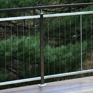 Vertical cable railing