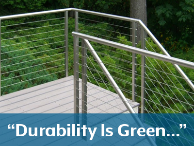 'Durability is Green..." image.