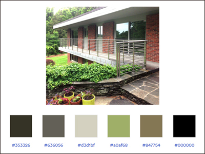 Using online tools to generate a color palette.