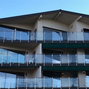 Commercial Glass Railing by AGS Stainless