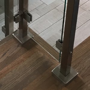 Rail by AGS Stainless with Base Plate Covers