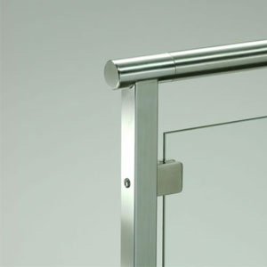 Round Handrail Option on Glass Railing System