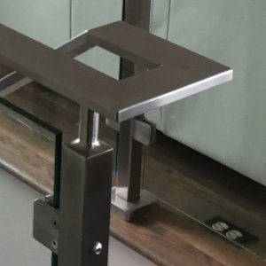 Glass Rail with Weld by AGS Stainless