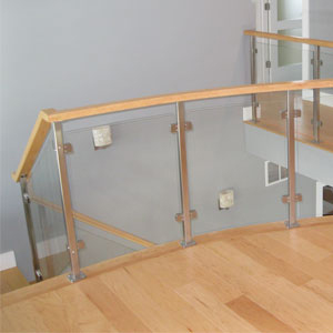 Wood and Glass Rail by AGS Stainless