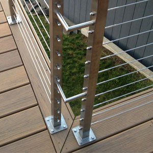 Cable Rail Corner Post by AGS Stainless