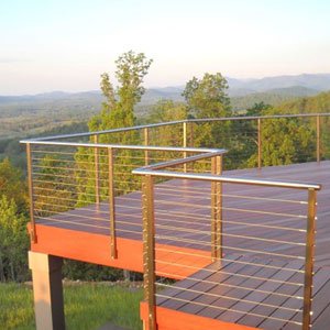 Rainier Cable Rail System on a wood deck
