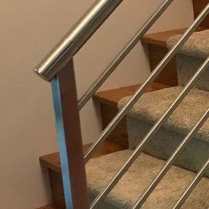 Round Handrail on System by AGS Stainless