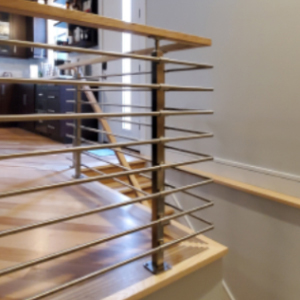 Wood Handrail on Railing Kit by AGS Stainless