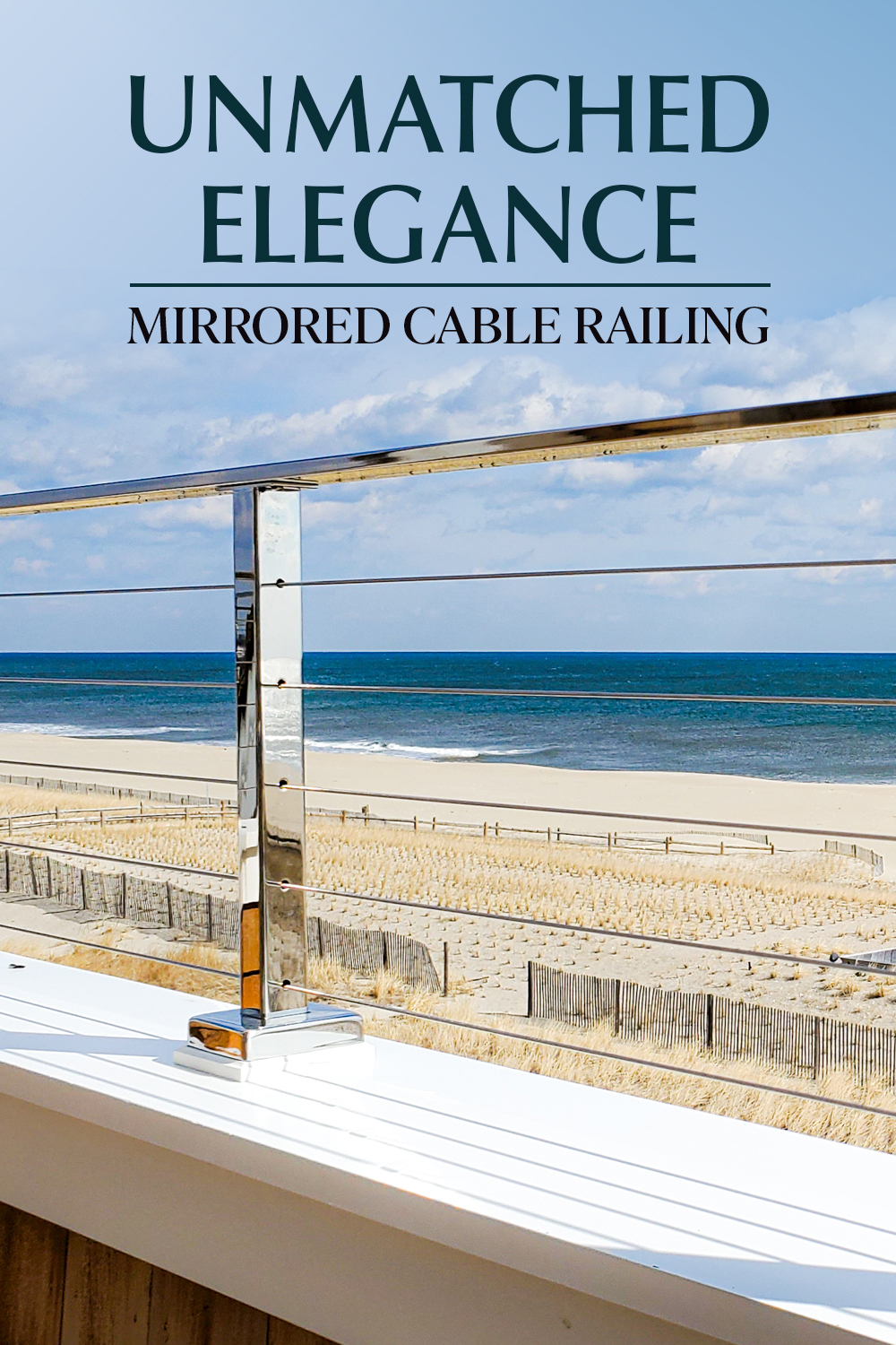 Luxury High-End Stainless Steel Cable Railing with Mirror Finish