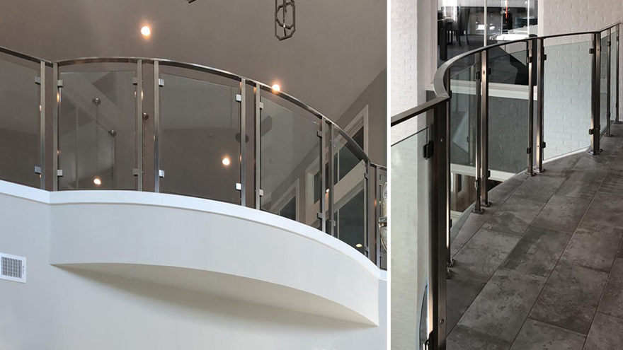 luxury apartment glass railing