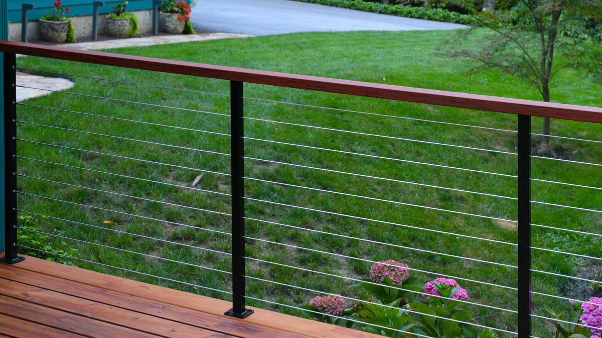 Five Star Review: Beautiful Powder-Coat Cable Railing System Installed ...