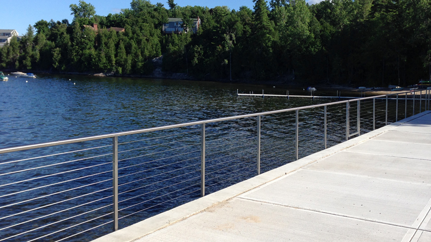 stainless steel waterfront railing system