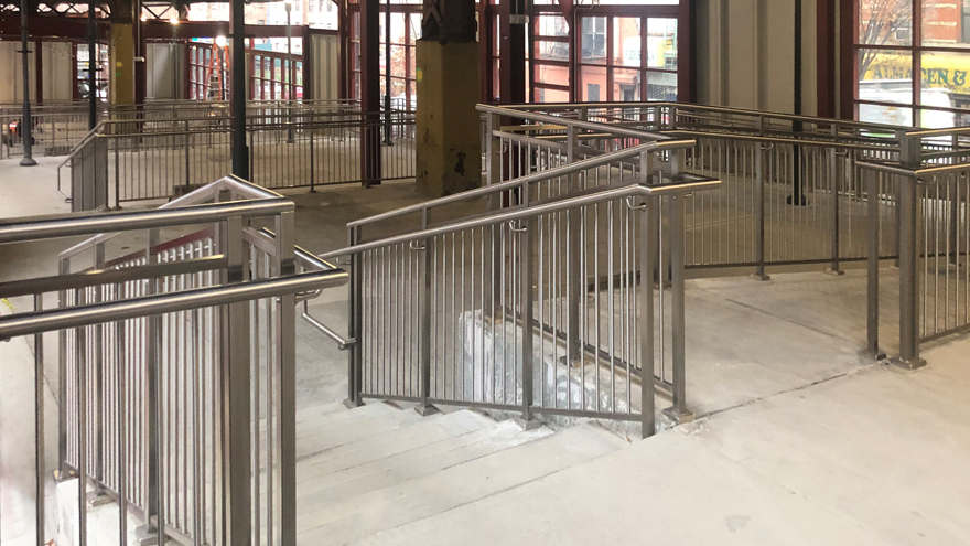 stair bar railing system and ramp bar railing system