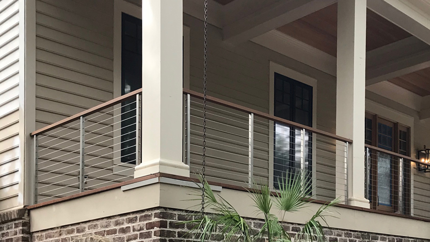 South Carolina cable railing system, installed in Beaufort County.