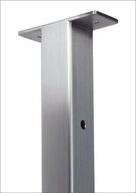 Mounting bracket welded to railing post