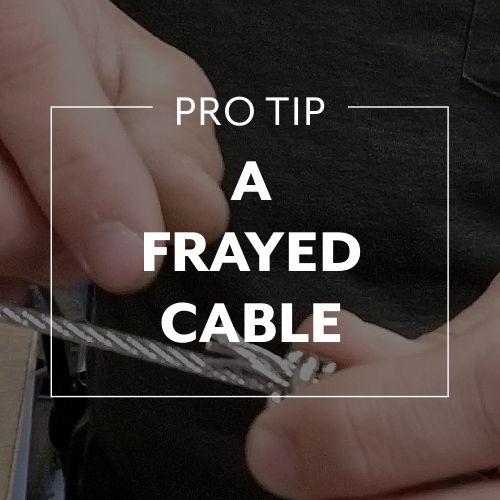 Frayed cables on cable railing are annoying and unsafe, this is how to deal with them