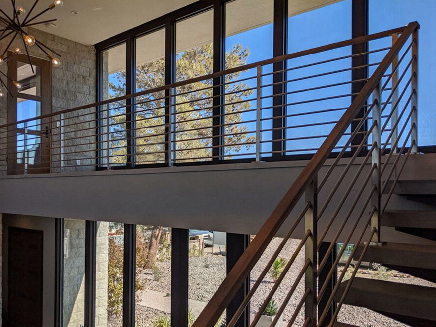 The New American Home, IBS official show home features AGS custom railing systems.