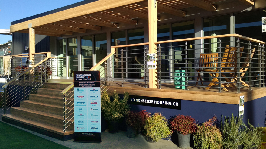 AGS Stainless Cascadia kit railing system was installed as an exhibit at the IBS show village.