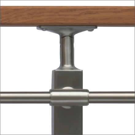 Deck railing kit with universal posts makes installation quick and easy.