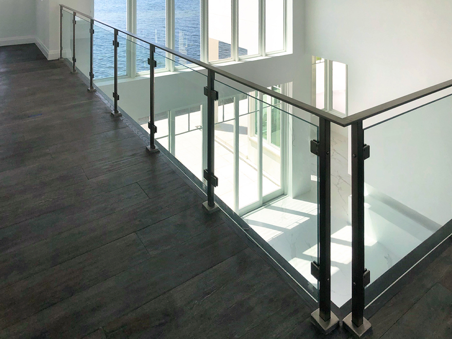 Whether you are purchasing a glass porch railing or indoor railing, in coastal locations it's good to mitigate the effects of salt air.