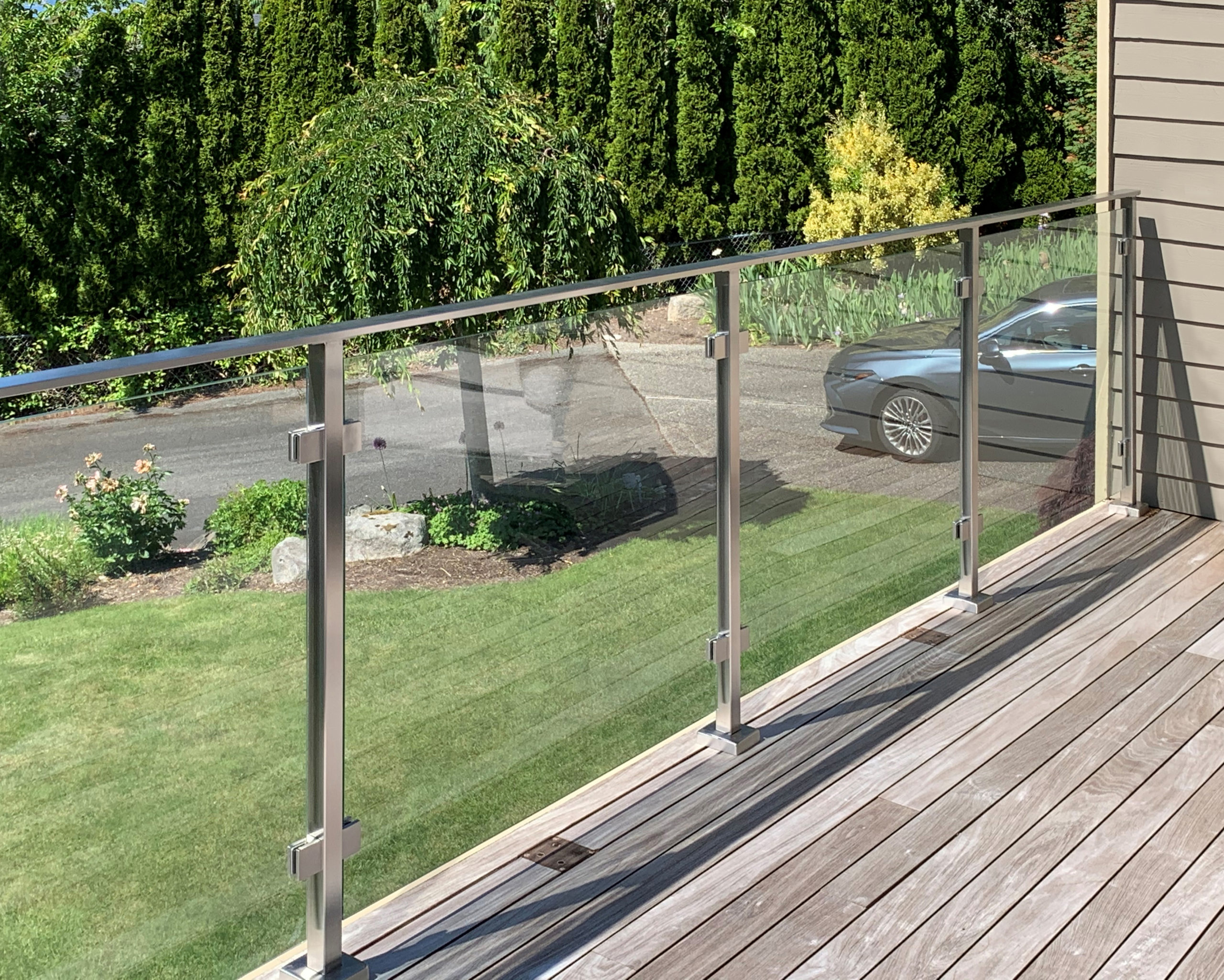 The glass balcony railing cost is determined by many factors.Stainless glass railing gives a chic, modern look.