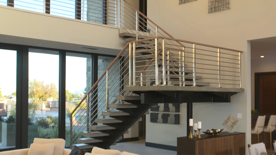 Floating stairs are one of many great staircase ideas you should consider when you want a modern stairs asthetic.