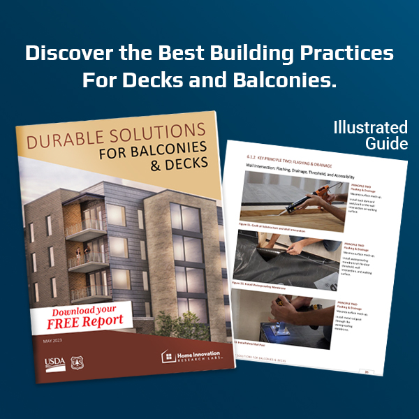 Best building practices for decks and balconies. Free report download.