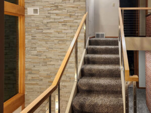 Inspiring Switch-Back Staircase Makeover Idea - AGSstainless.com