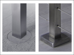 Core drill posts or create a streamlined look.
